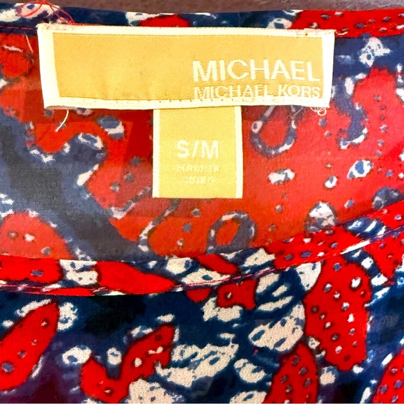Michael Michael Kors Boho Floral Kimono Poncho‎ Top Floral Sheer Lightweight - Picture 5 of 7